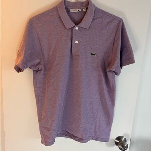 Lacoste Purple Polo Shirt for Men Size Medium Y2K
